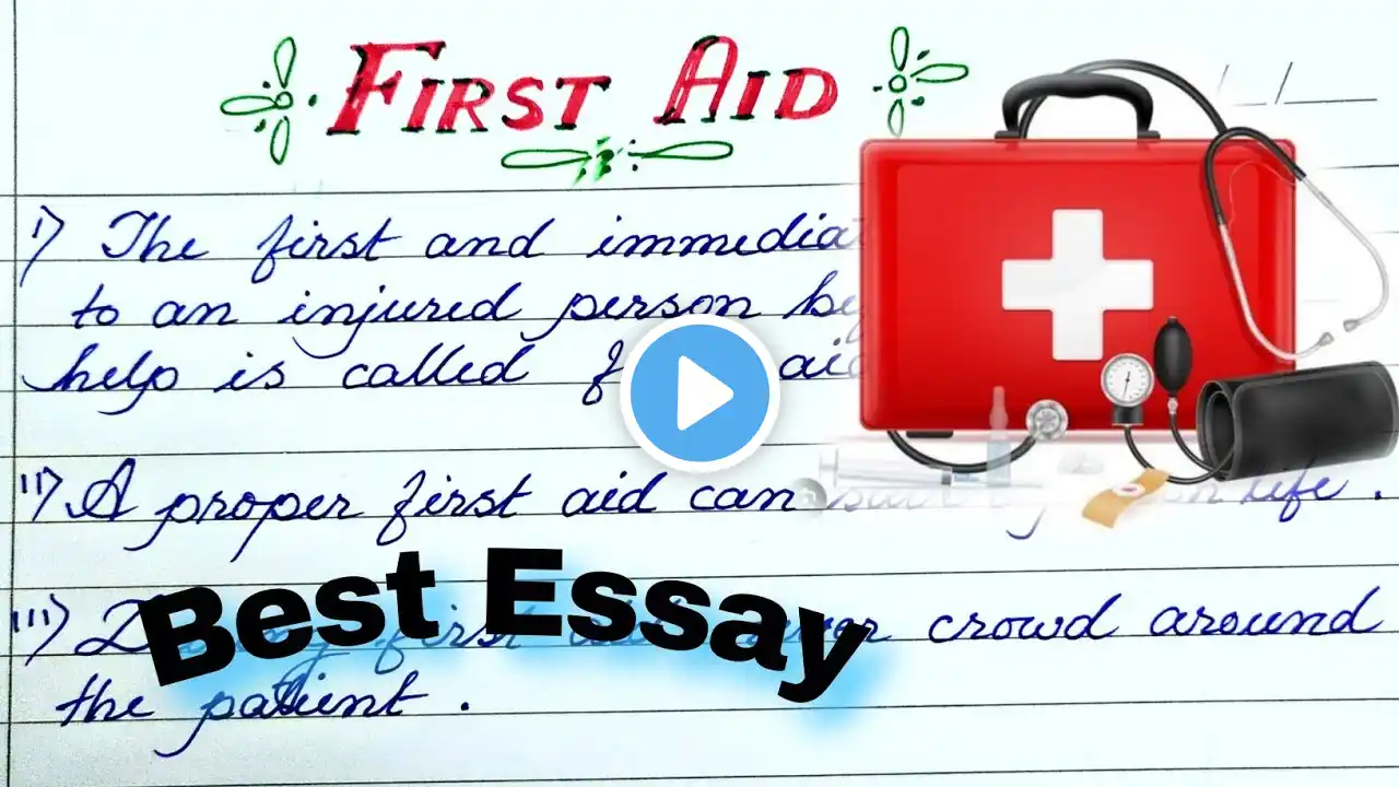 First Aid essay in English | Essay on First aid | 10 lines on First aid | Importance of First Aid