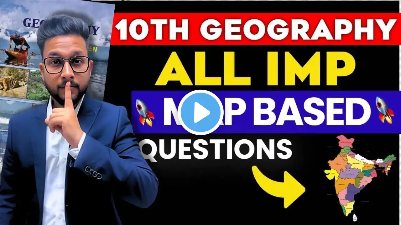 10TH GEOGRAPHY ALL IMPORTANT MAP BASED QUESTIONS | JR TUTORIALS |