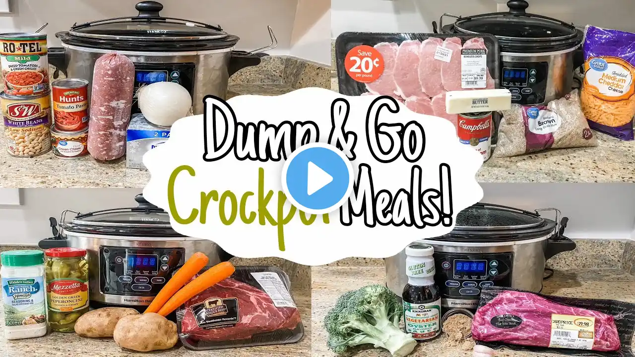 4 Dump & Go Crockpot Recipes | TASTY SLOW COOKER MEALS | Julia Pacheco