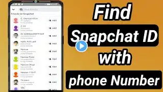 How to find snapchat ID with mobile number // find friends on snapchat by phone number