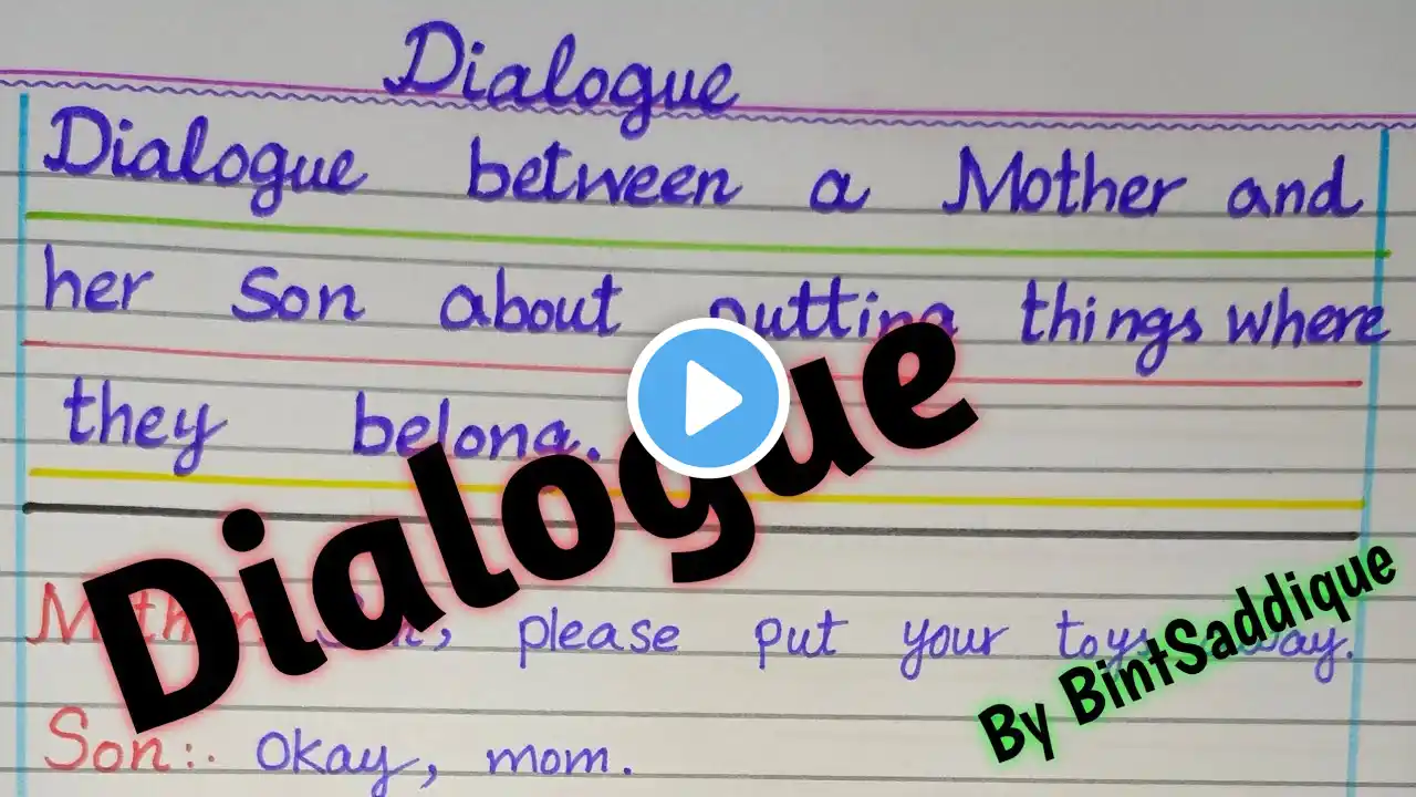 Dialogue Between A Mother And Her Son About Putting Things Where They Belong |