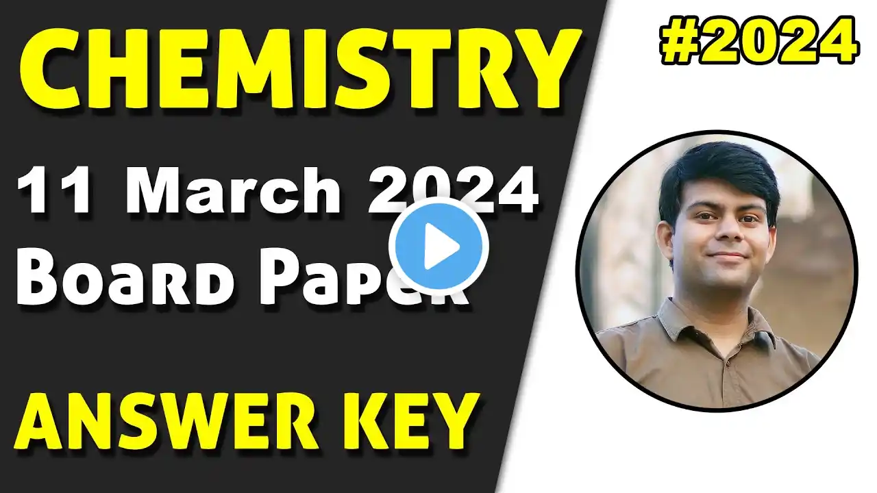 Chemistry 2024 Answer Key | Class 10th ICSE Board Exams