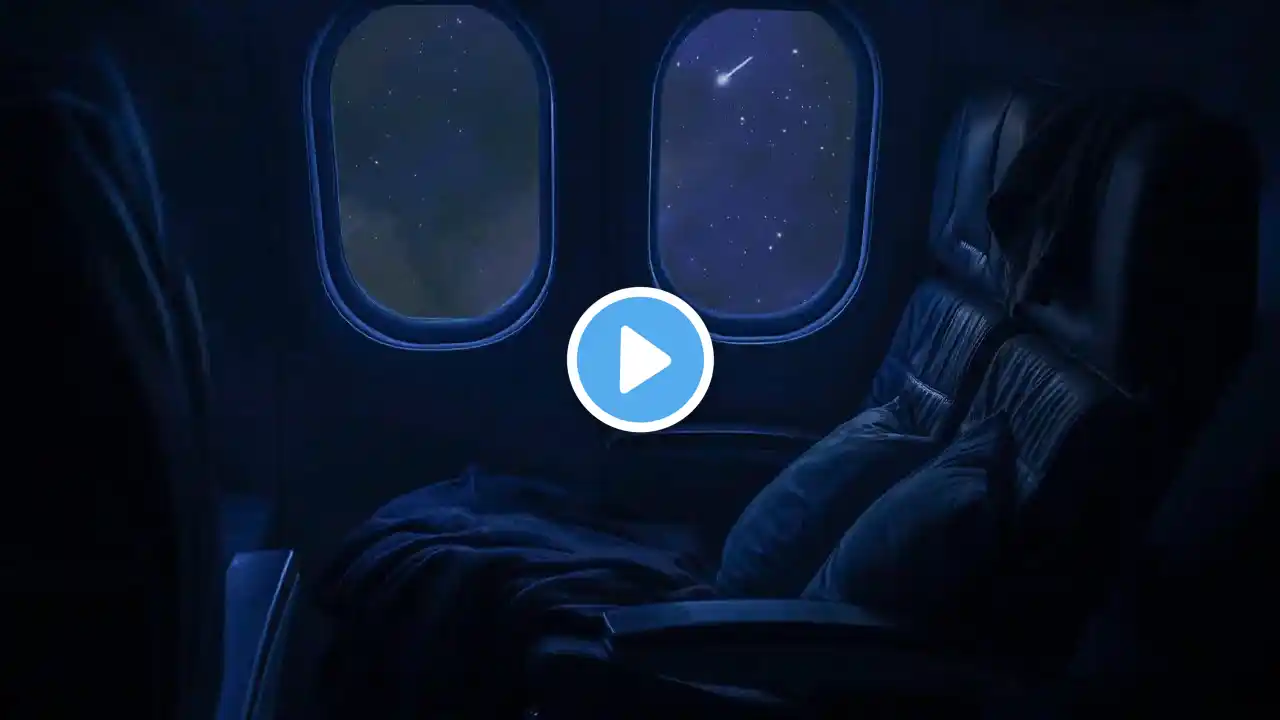 Sleep in 5 minutes with brown noise on a first-class night flight | 10 hours of serene private space