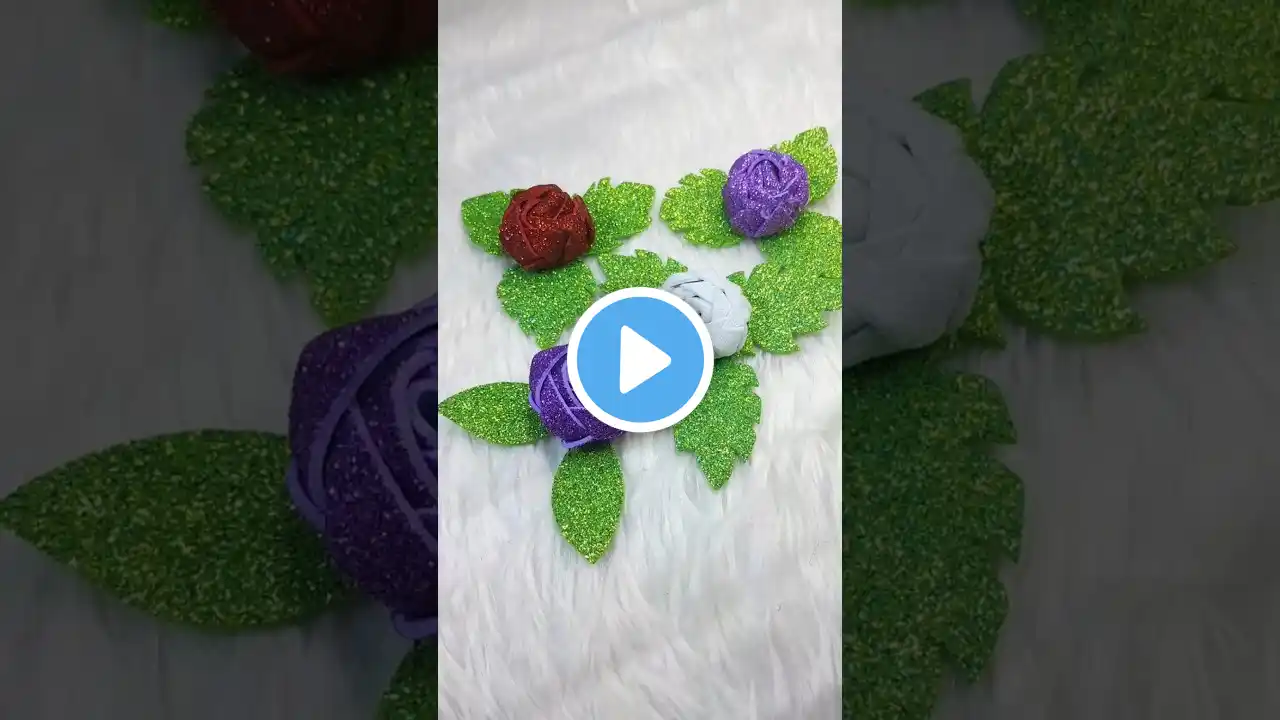 DIY Glitterpaper flower #rose #flowers #diy #art #craft #shorts #trendingshorts #artandcraft #decor