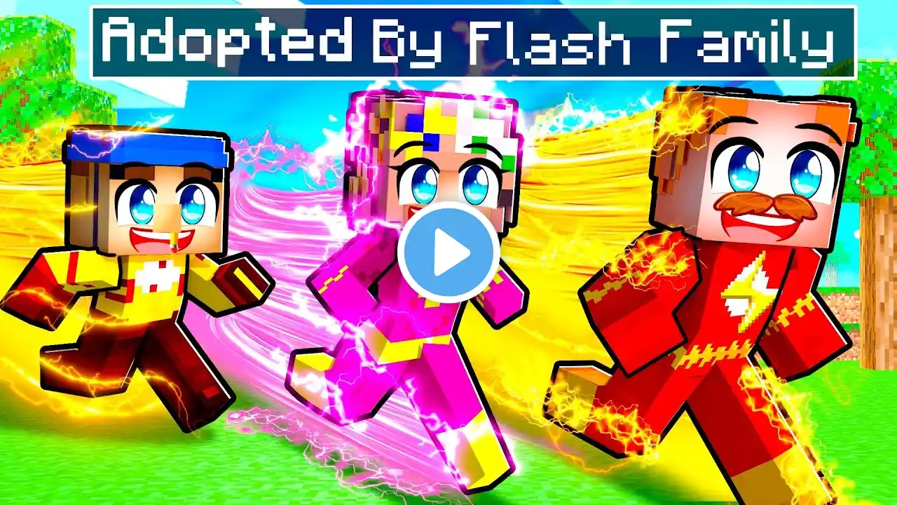 Jeffy’s Adopted By FLASH FAMILY In Minecraft!