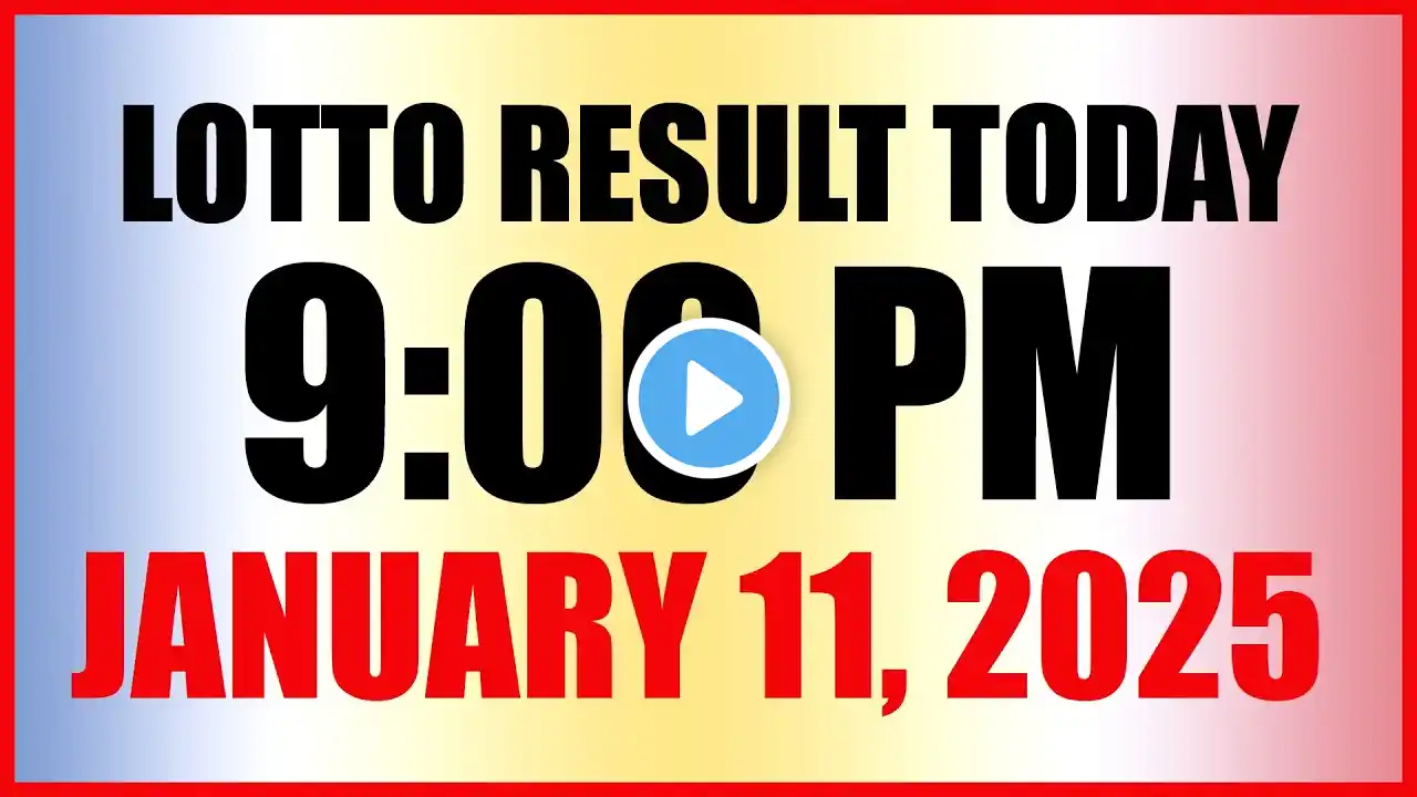 Lotto Result Today 9pm Draw January 11, 2025 Swertres Ez2 Pcso