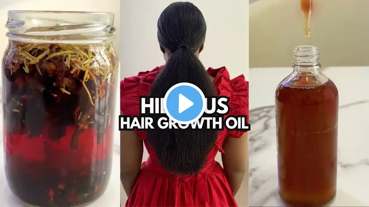 We Used This Powerful Hibiscus Hair Growth Oil😱| Do Not Wash It Out