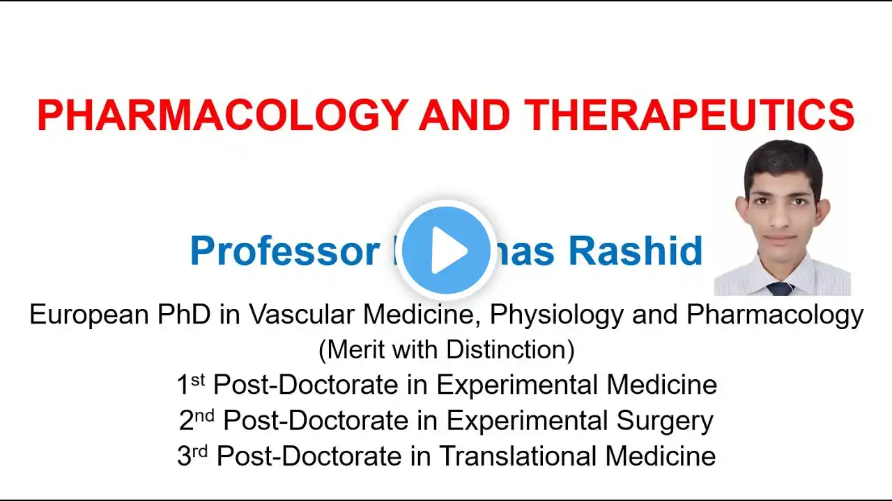 Pharmacology & Therapeutics (Lecture 2: Drugs Acting on Autonomic Nervous System with Q & A)