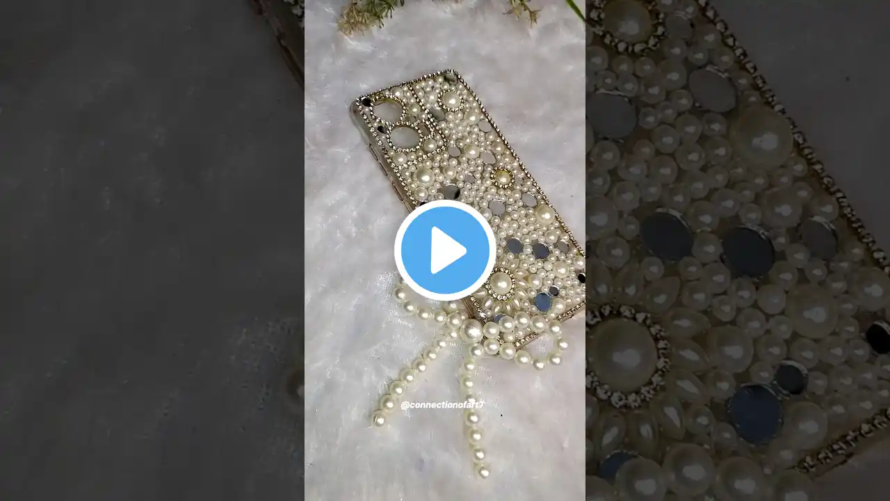 DIY Pearl Phone Cover 🐚🪞|| Handmade Phone Cover For wedding || DIY Pearl Cover #shorts #diy #phone