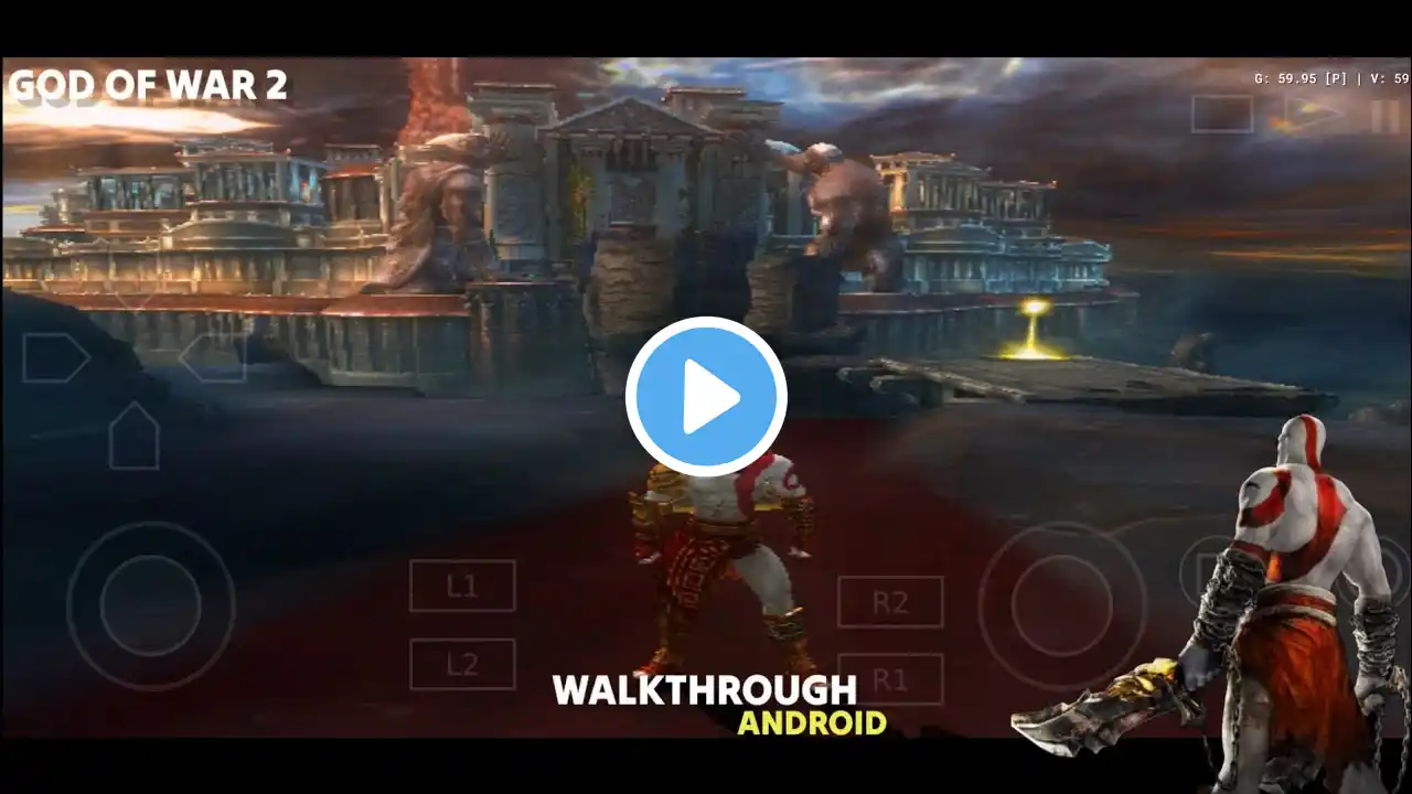 God of war 2 HD WALKTHROUGH ATLAS | THE GREAT CHASM part 17| Android IQ z9s pro AETHERSX2