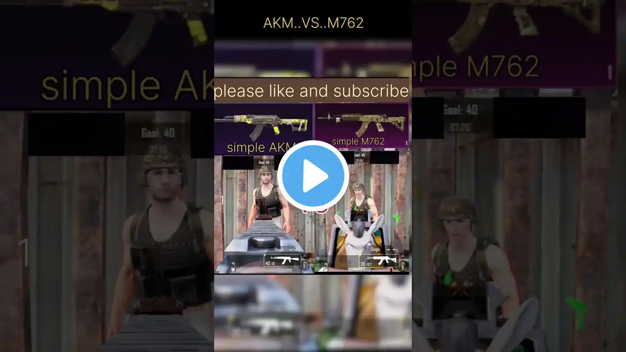 Akm vs m762 damage test simple gun #pubgmobile #victor1v4clutchinbgmi #pubg #mobilegame