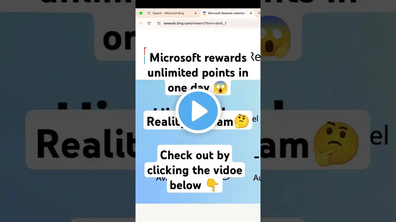 😱microsoft rewards unlimited points #microsoftrewards #microsoftrewardsnewupdate #shorts #short #yt