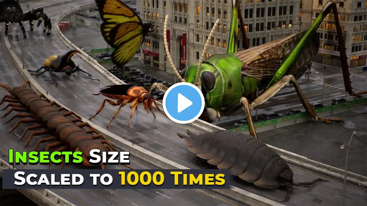 If Insects' Size Increased to 1000 Times| Imaginary Size Comparison bugs