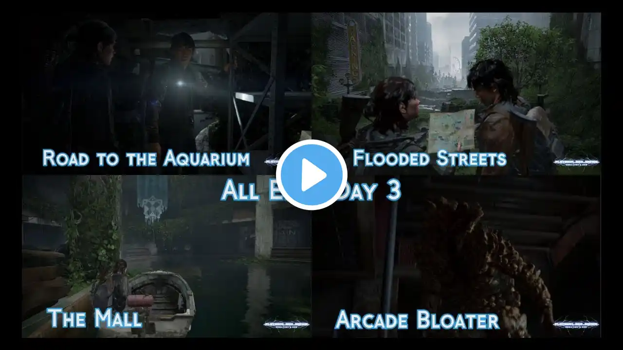 The Last Of Us 2 - All Ellie Day 3 - Grounded Permadeath Guide - Road to Aquarium to Infiltration