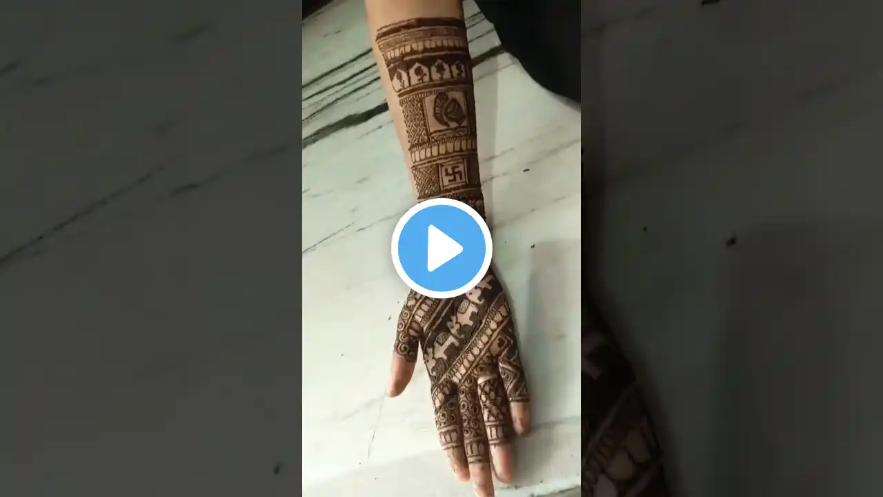 #mehndi♥️design#short#dulhan design#easy💕😍||design by hemu||💙✨☺️......