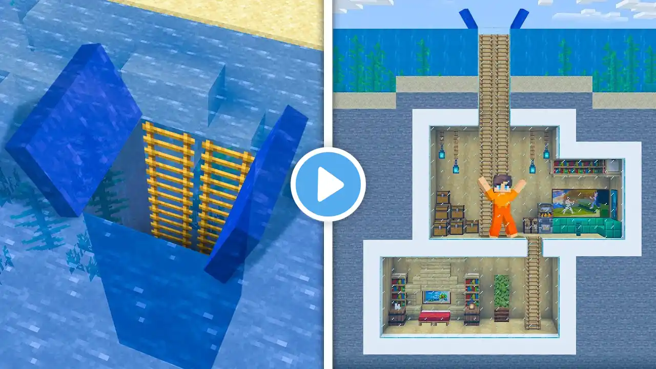 I Built a Secret Base Under The Ocean in Minecraft