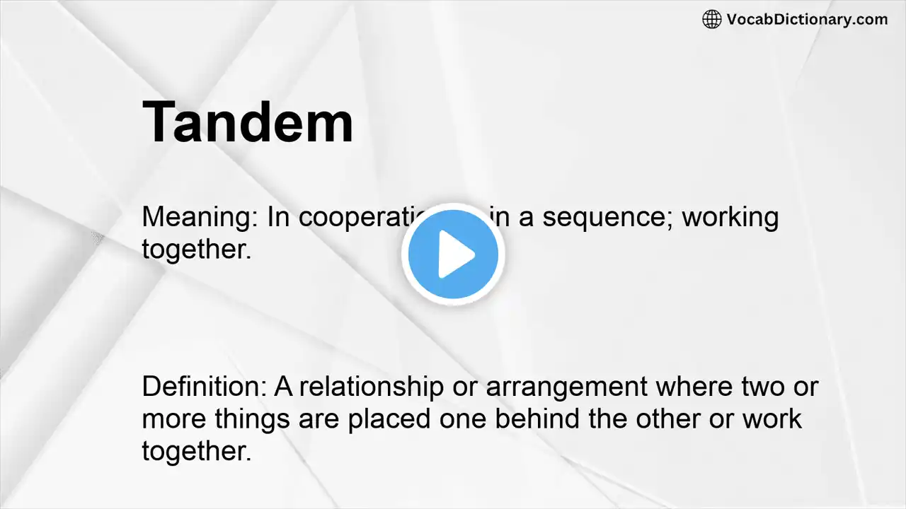 Tandem Meaning