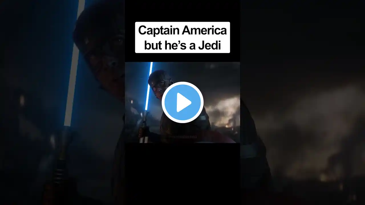 Captain America wields a lightsaber