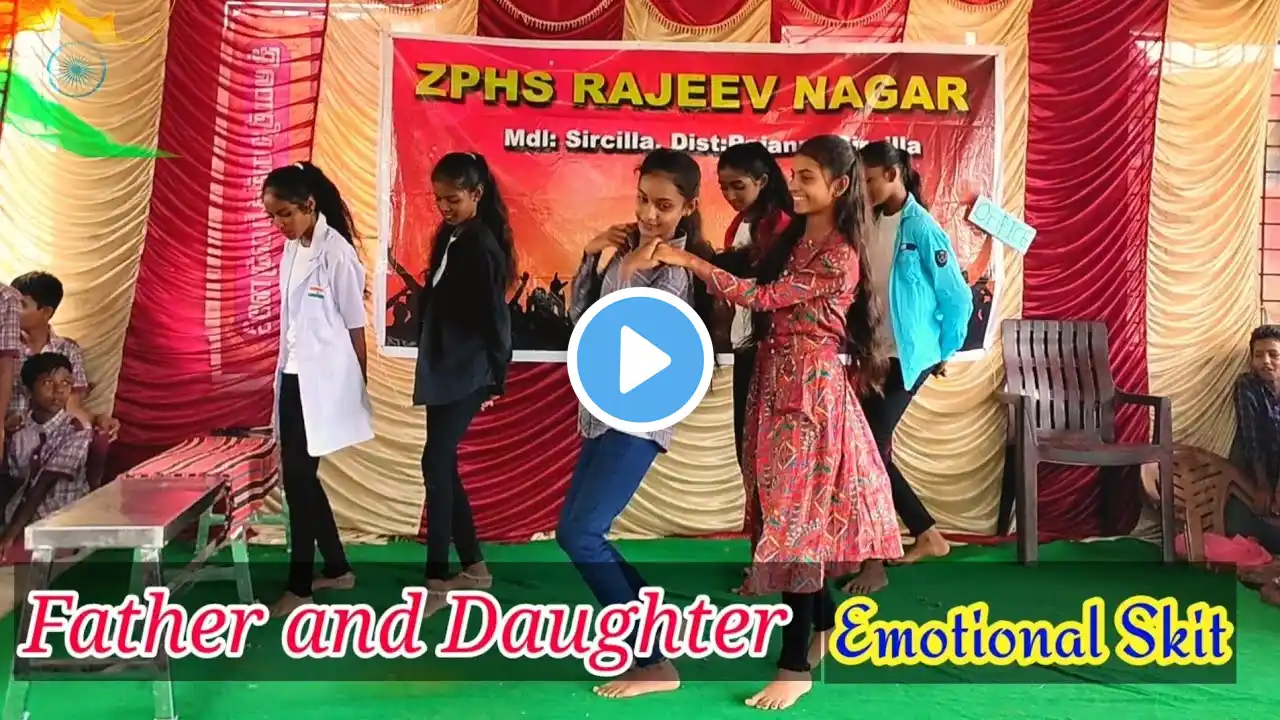 Father and daughter Skit by 9th students Independence Day Celebrations 2023