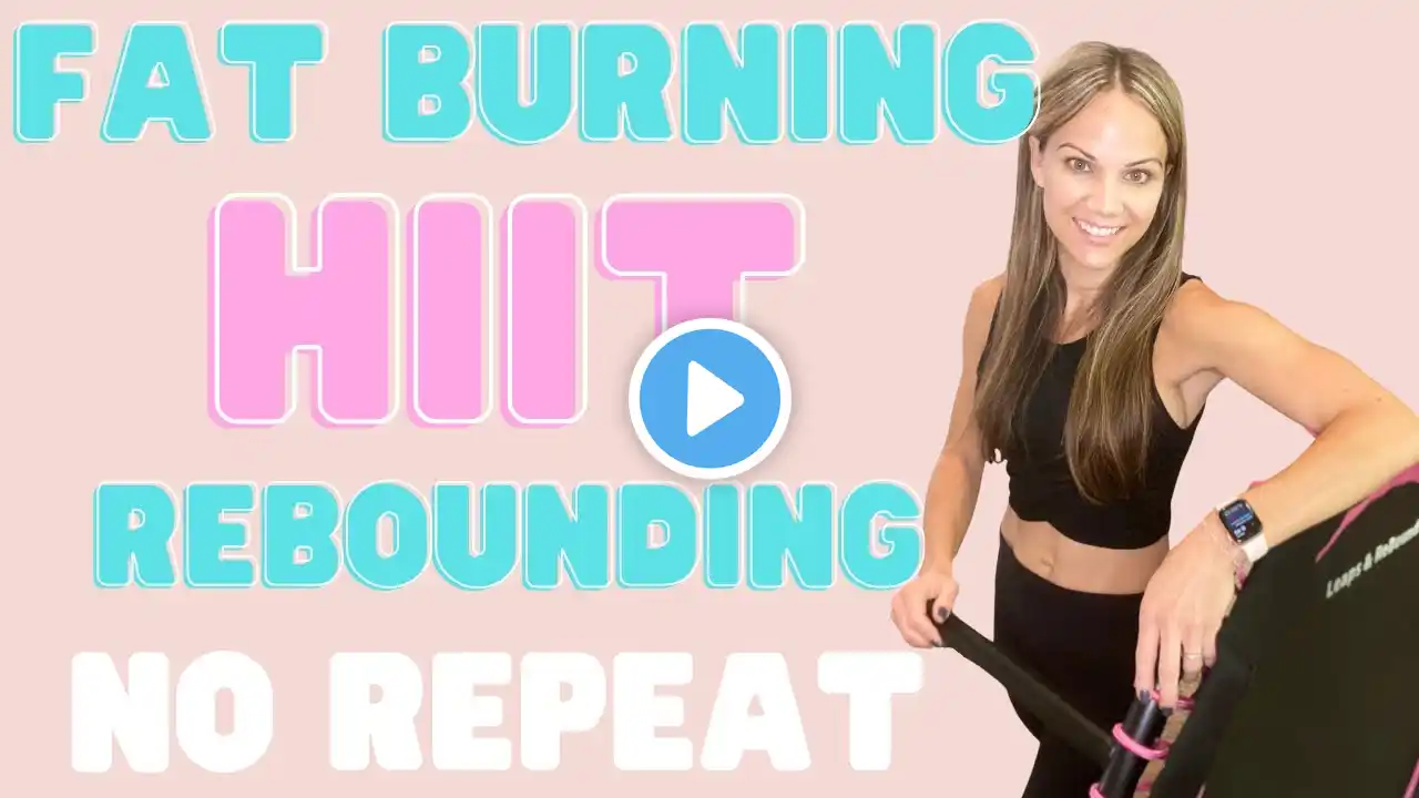 10 Minute FAT BURNING HIIT Anti-Aging Rebounder Workout | NO REPEAT Mini Trampoline Workout