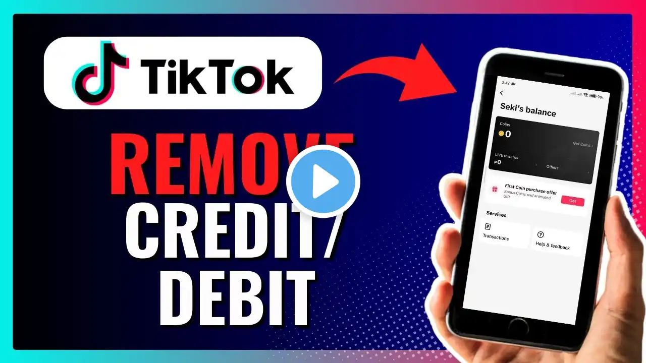 How to REMOVE CREDIT or DEBIT CARD from TIKTOK 2024!