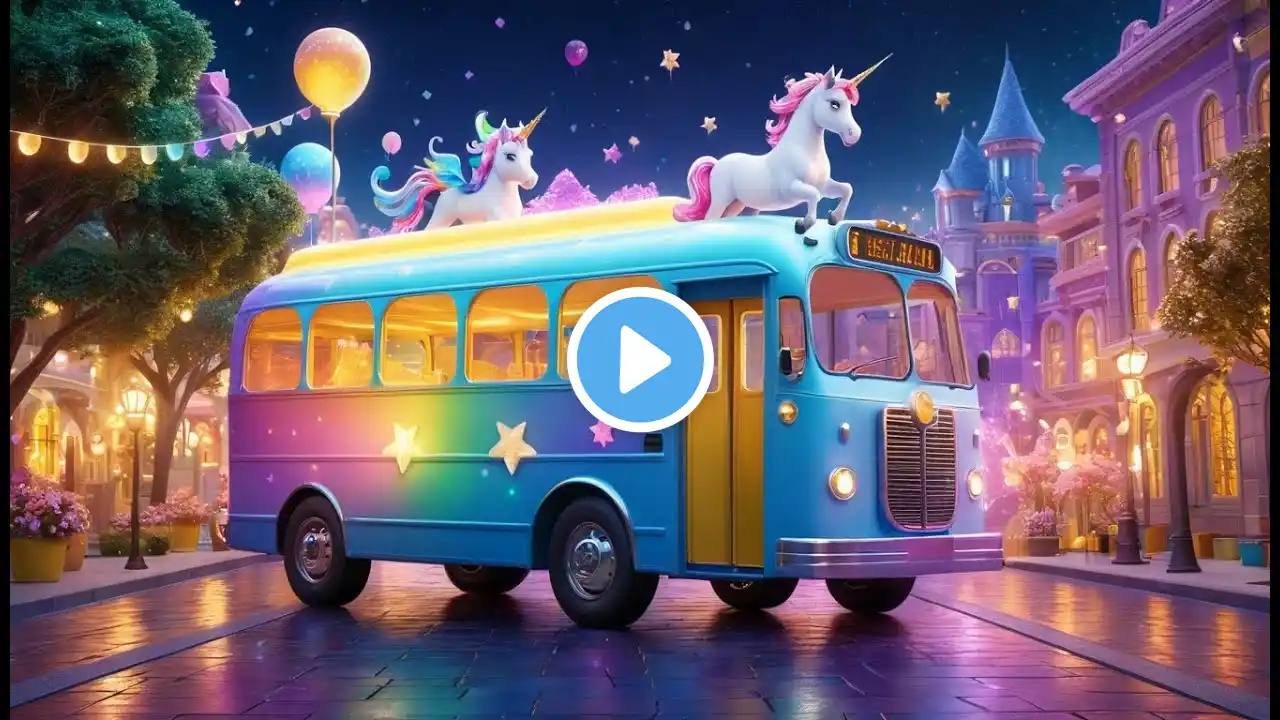 The Unicorns on the Bus Rhyme Song | Popular Nursery Rhyme | Educational Kids Songs