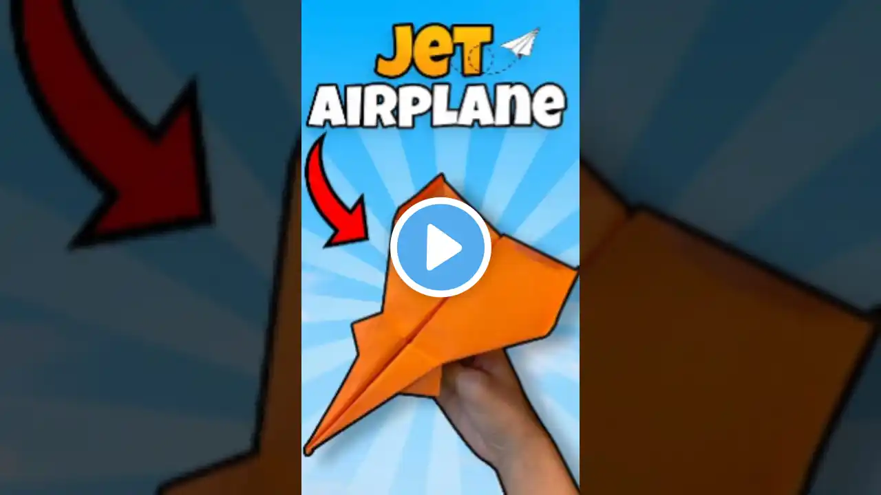 Make Paper Jet Airplane - Super Easy Super Fast! #shorts