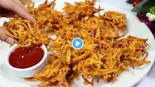 Street Style Crispy Veg Pakora Secret - Recipe|Lacha Pakora Recipe by Food skills vlogs.