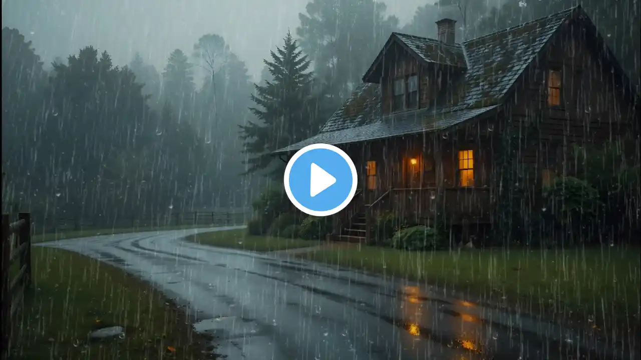 Relaxing Rainstorm Ambience with Distant Thunder | Sleep, Study, and Focus Background Sounds