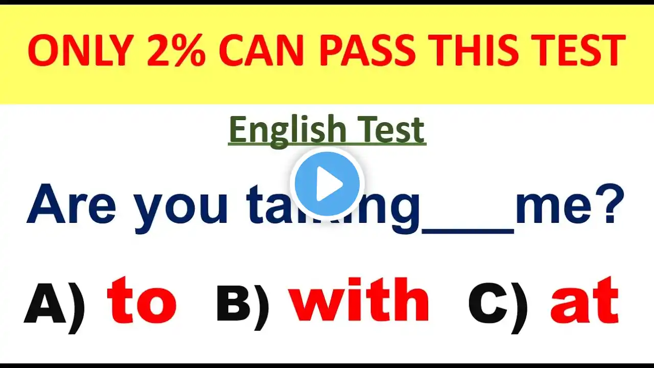 Mixed English Grammar Quiz: Can You Score Over 97% ?