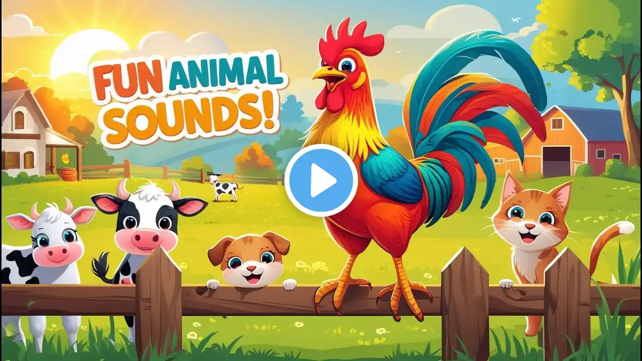 Animal Sounds for Kids | Fun Farm Animals Song | Learn Animal Noises & Sounds