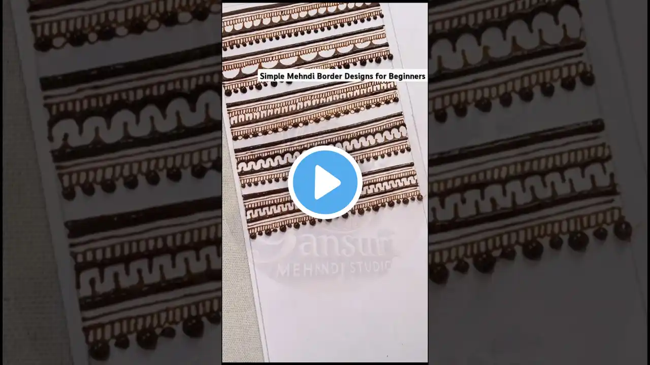 ✨SimpleMehndiBorderDesign|EasyMehndiTutorial✨ Part5#shorts#mehndi#videos #viralshorts#ytshorts#viral