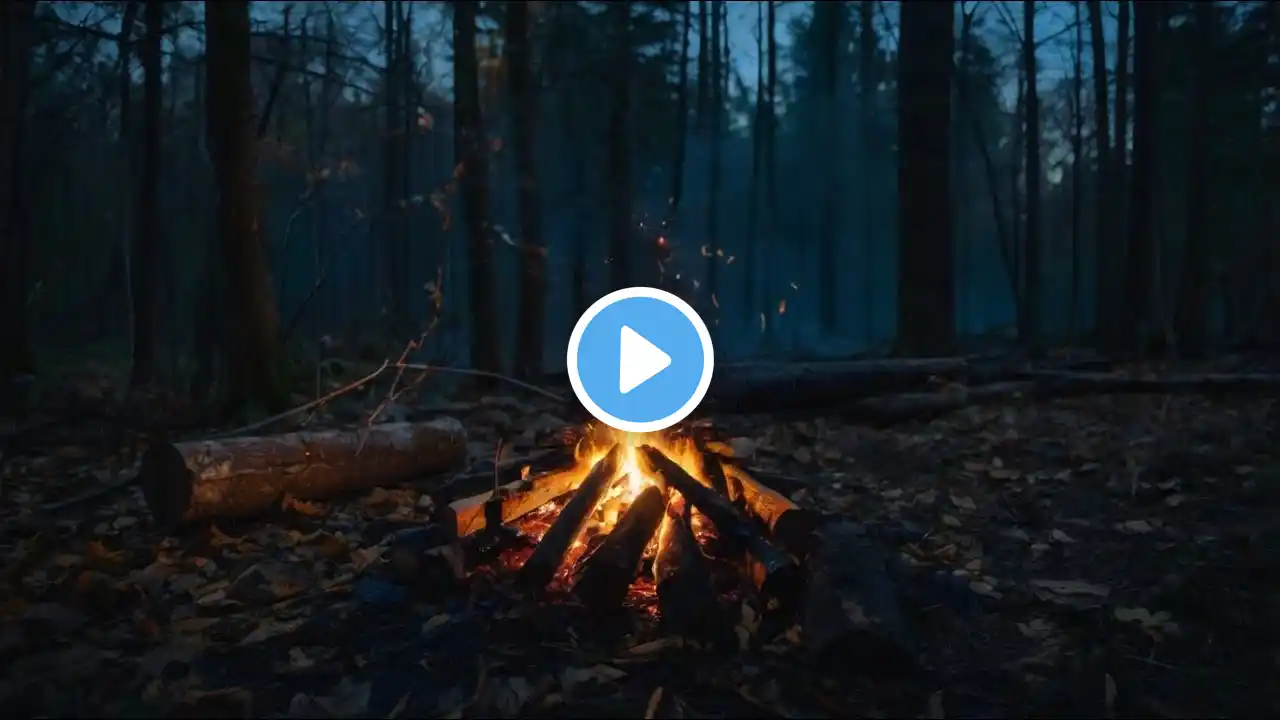 Forest Ambiance 🔥 Soft Jazz, Heavy Rain & Fireplace Sounds to Relax, Sleep Well