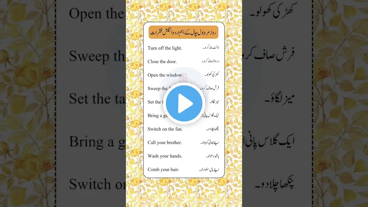 Learn English Through Urdu | 100 Daily Use Sentences | English Speaking Course @English-Talks-2