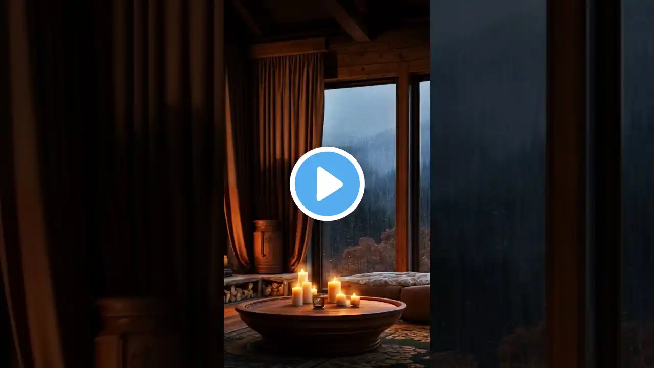 Rain & Fireplace Sounds 🌧🔥 | Soft Rainfall & Cozy Winter Nights