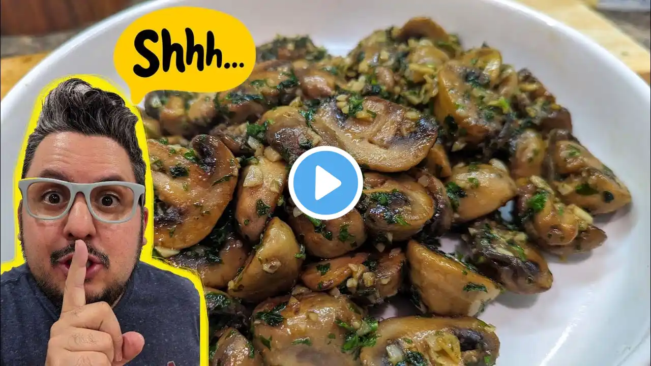 This is my secret sauteed garlic mushroom recipe. It's so addictive!