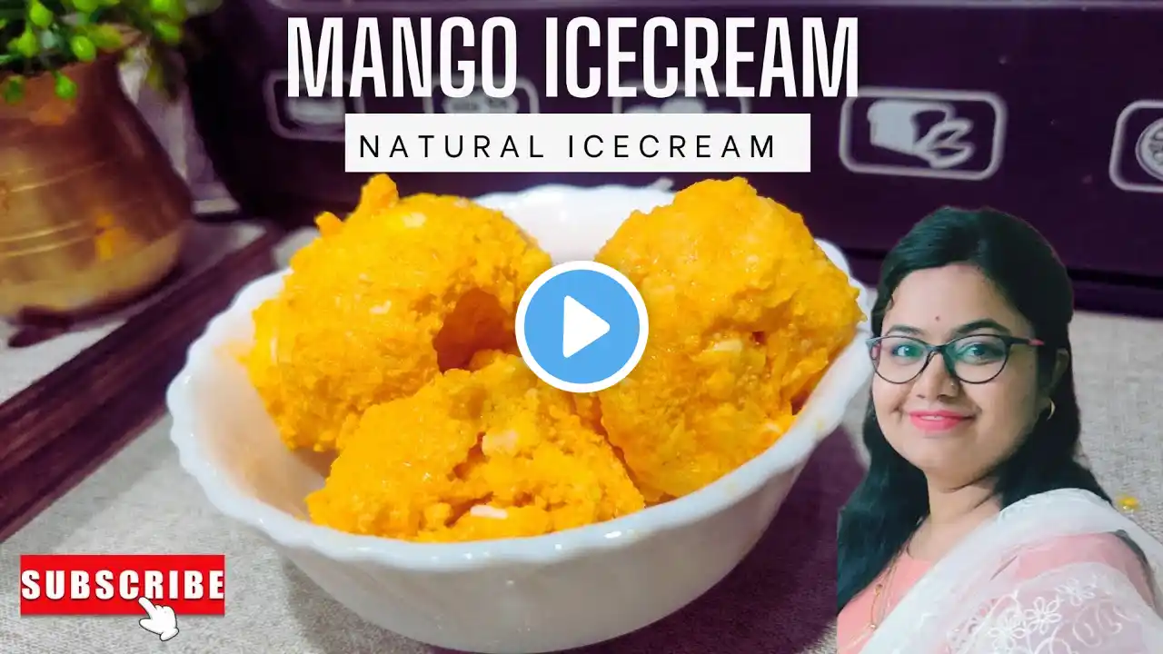 Natural icecream recipe । Mango Icecream । Mango flavour natural icecream । 3 minutes recipe ।