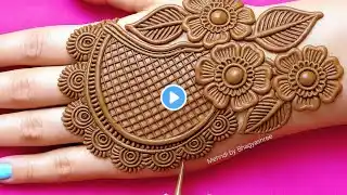 RAKHI SPECIAL SIMPLE MEHENDI DESIGNS || VERY EASY SHADED ARABIC HENNA MEHNDI DESIGNS FOR BACK HANDS