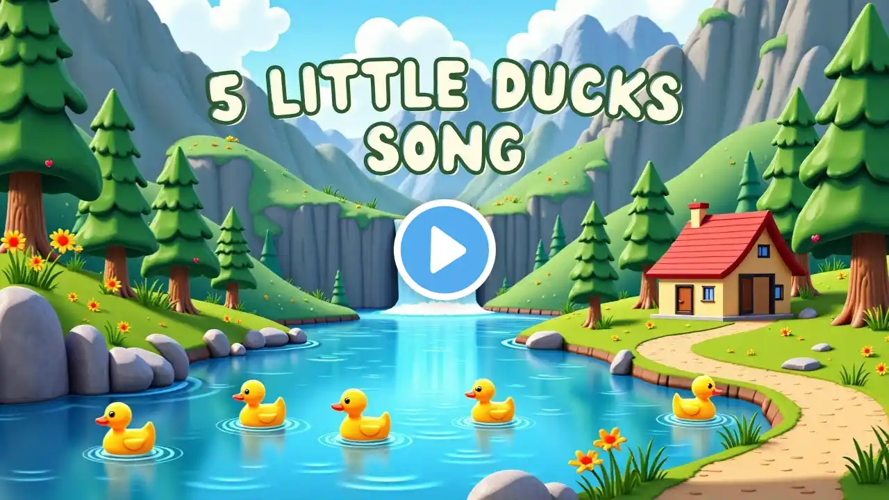 5 Little Ducks Kids Song With Lyric | Fun Nursery Rhymes for Babies, Kids and Children