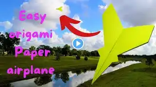 How to make a paper airplane that flies far over 150 feet /diy craft /origami airplane /☺️😱