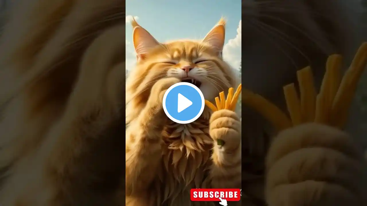 Chef Cat: The Journey to Make Crispy French Fries #AI #shorts #trending
