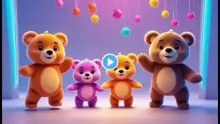 Three Bouncing Bears Jump on the Bed + More Nursery Rhymes & Kids Songs