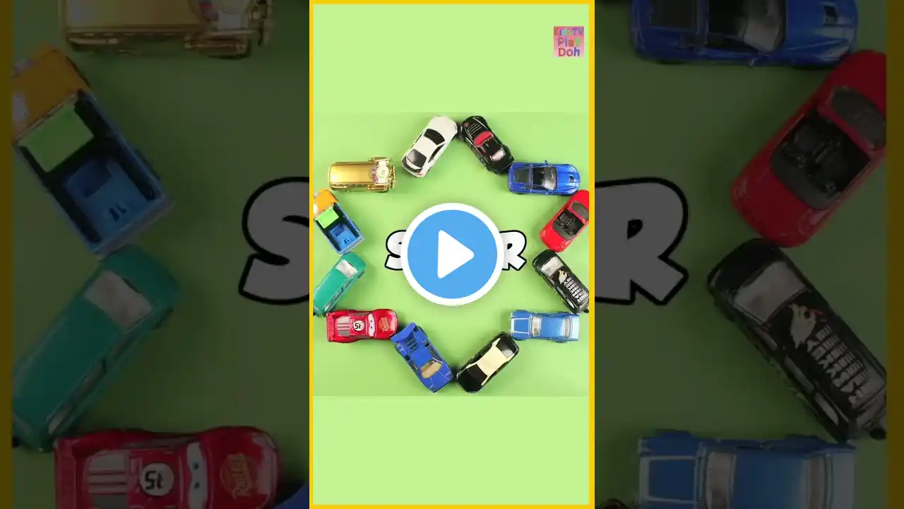 Learn Shapes Names With Vehicles for Kids #shorts #ytshorts #vehicles #shapes #colors #viral