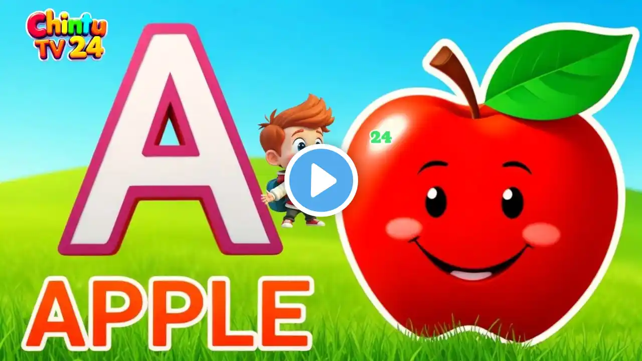 Phonics Song 2 with TWO Words in 3D- A For Airplane- ABC Alphabet Songs with Sounds for Children.a76