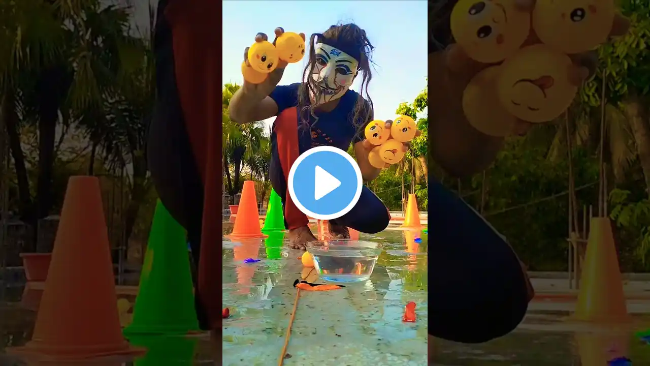 Best multicolour ball pouring family challenge ✅ #shorts #game