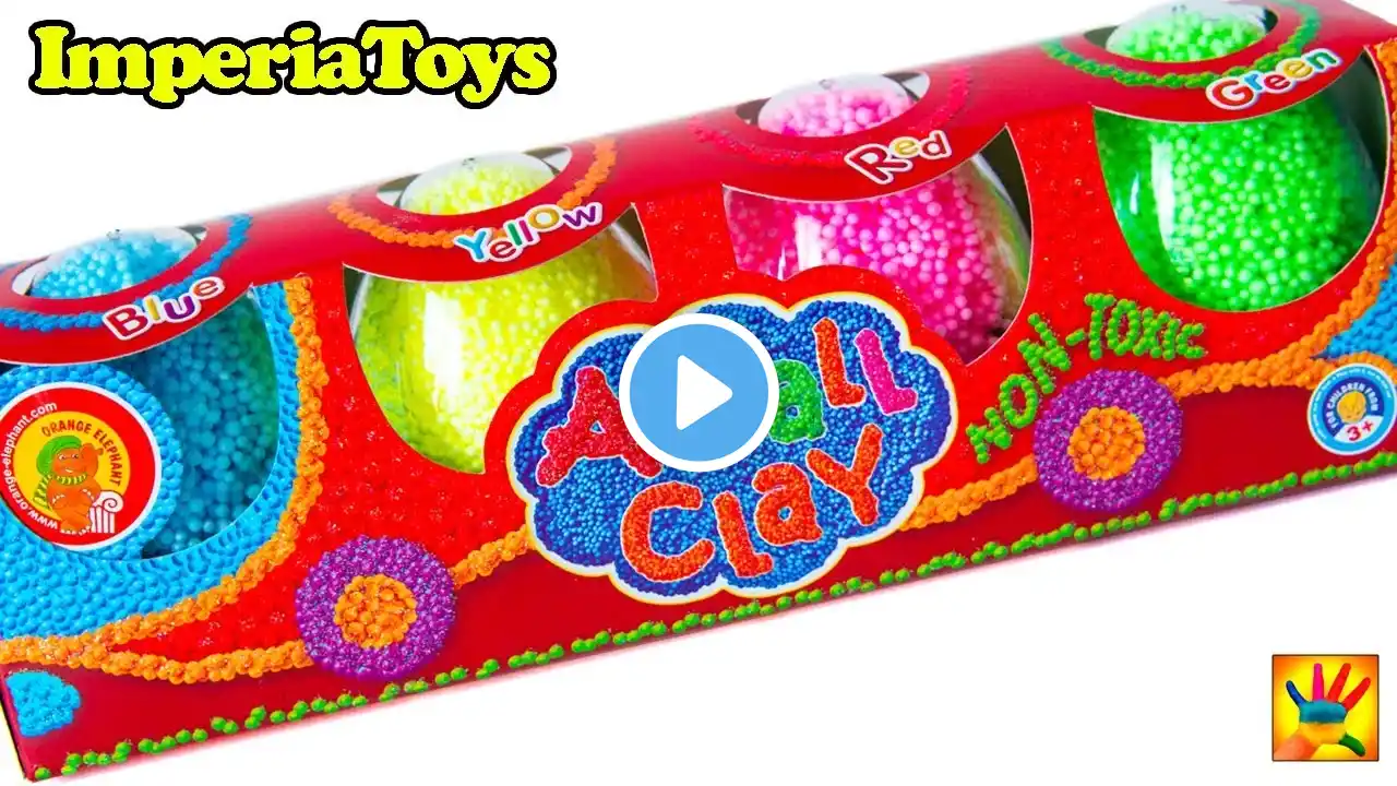 A-Ball Clay! Kinder Surprise Glitzy Playfoam! Spiderman, Cars, Thomas, Princess ImperiaToys #1