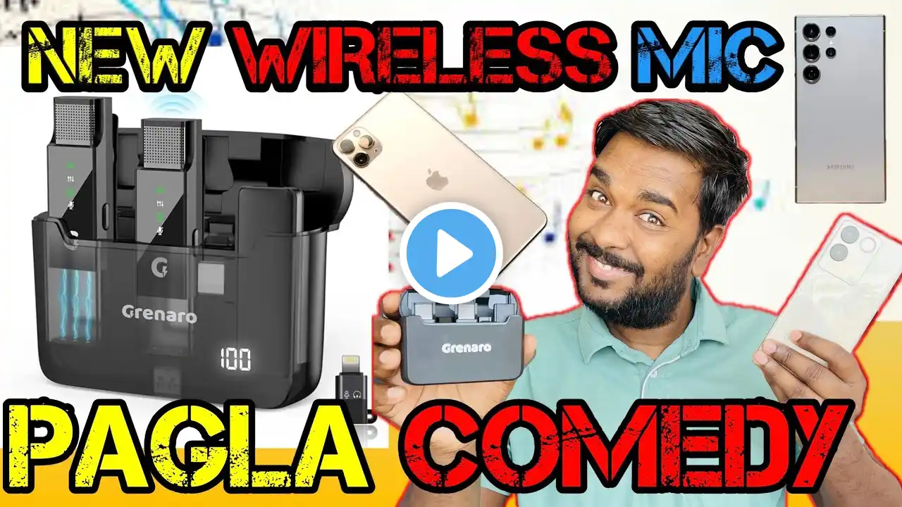 BEST WIRELESS MIC FOR YOUTUBE VIDEO |ANDROID & IPHONE 📱#youtube #products #vlog #pagalcomedy #funny