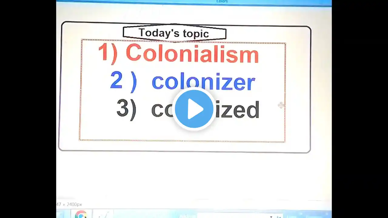 colonialism | colonizer | colonizer terms of literature in Urdu