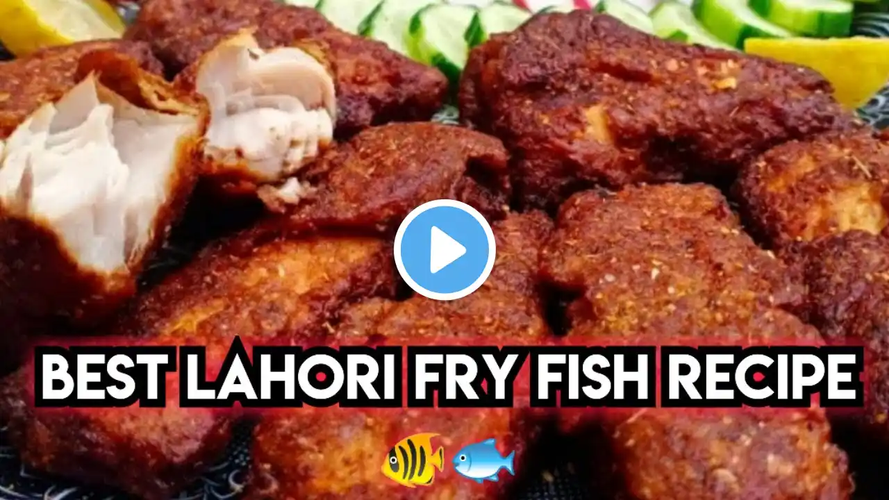 Lahori Fried Fish recipe | Fry Fish Khan Quetta Restaurant | Spicy Fish Fry Street Food Karachi