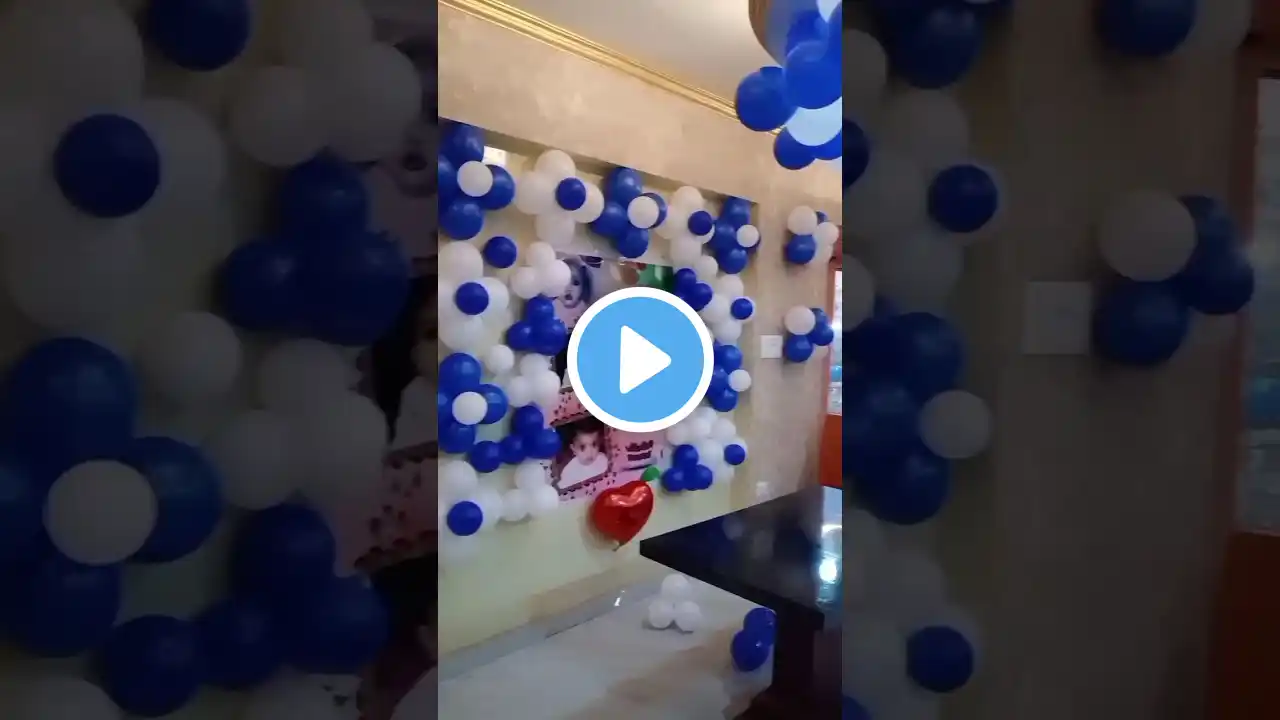 simple balloon decoration in restaurant #birthday #trending #trending #viral #video #shorts #reels